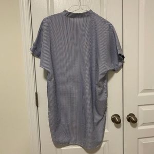 vintage stripe mid length blouse shirts